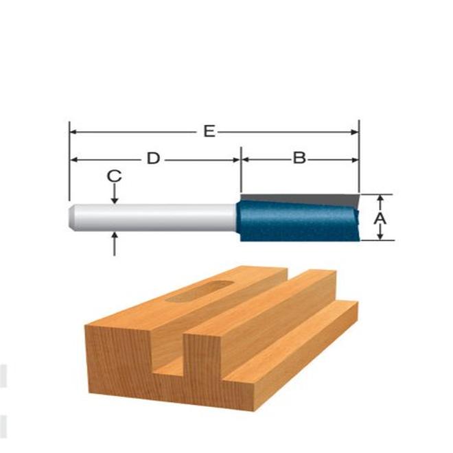 Bosch 3/4-in x 3/4-in Carbide-Tipped 2-Flute Straight Bit