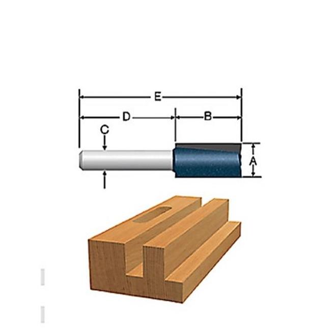 Bosch Mèche droite à 2 cannelures en carbure de 1/2 po x 2 1/2 po