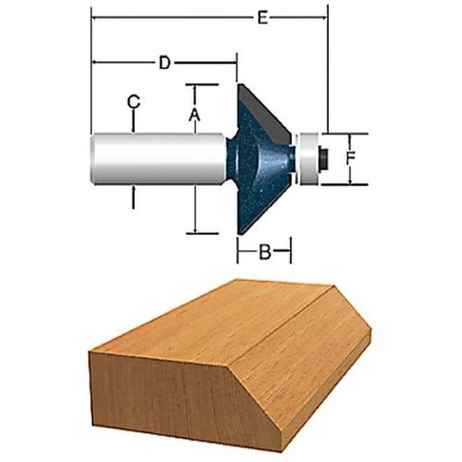 Bosch Mèche ronde au carbure de 1/2 po x 11/16 po