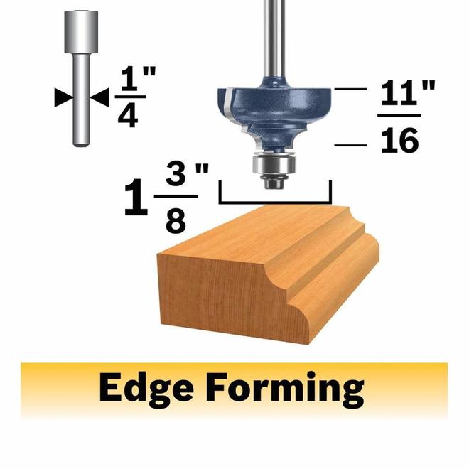 Bosch 1 3/8-in x 11/16-in Carbide-Tipped Cove and Bead Bit