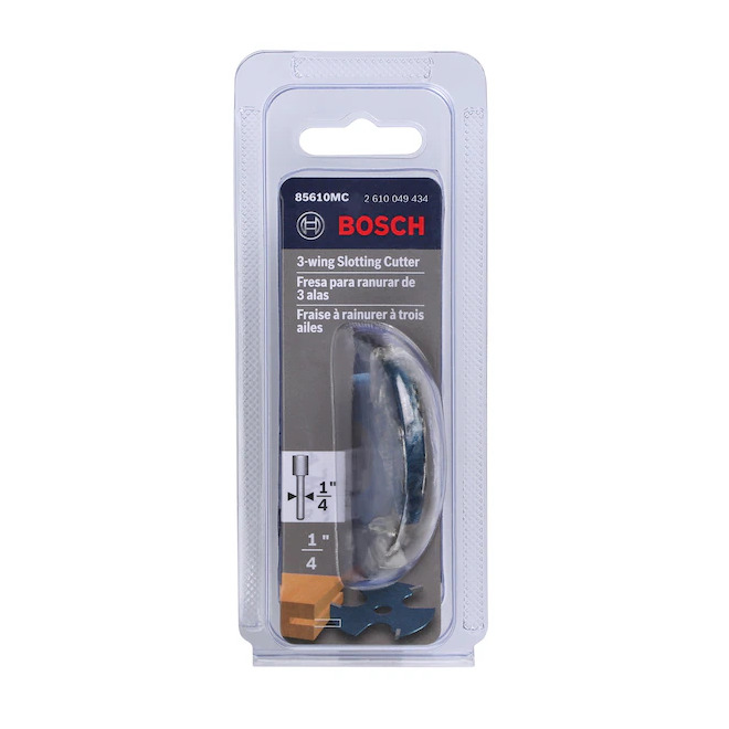 Bosch 1 4 in Carbide Tipped 3 Wing Slotting Cutter Bit