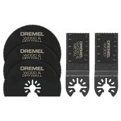 Ensemble d'accessoires pour outils oscillants Dremel Multi-Max, bimétal, noir, paquet de 5