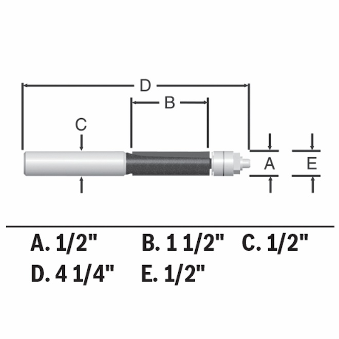 Bosch 1 2 in x 1 1 2 in Carbide Tipped 2 Flute Templet Trim Bit