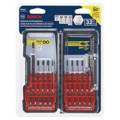 Bosch 32-Piece Impact Screwdriver Bit Kit - Alloy Steel - Hard Protective Case - Assorted Type