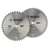Bosch Brute Carbide Steel Saw Blade - 15? Hook Angle - 10-in Dia - 40/60 Tooth - 2 Per Pack