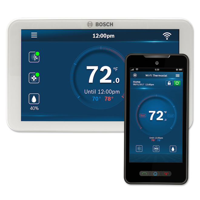 Bosch White Smart Thermostat Wi Fi Compatible