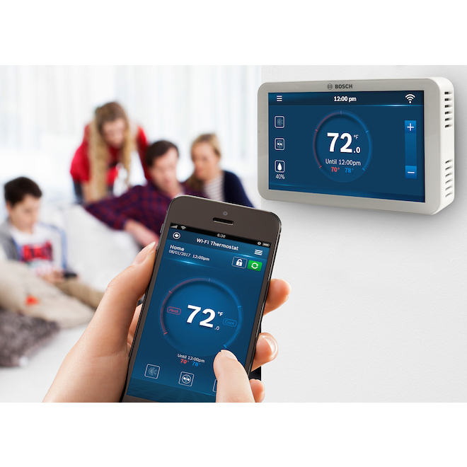 Bosch White Smart Thermostat (Wi-Fi Compatible) BCC100