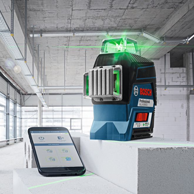 Green Laser Level - 200-ft/360° - 12 V - Bluetooth