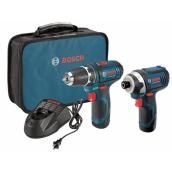 Bosch 12-V 2-Tool Power Tool Combo Kit with Soft Case (2-Batteries Included and Charger Included)