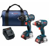 Bosch 2-Tool Combo Kit with Batteries and Charger - Bluetooth Connectivity - Brushless Motor - Variable Speed