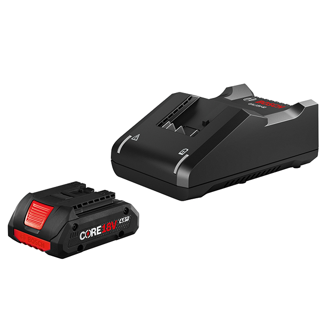Bosch 18-Volt 4 Ah Lithium-Ion Battery Kit with Charger - Cooling Technology - Lightweight - Charging Indicator