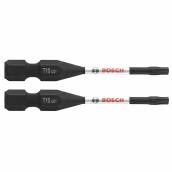 Bosch 2-in Impact Driver Steel Bits - T10 - Hex Shank - 2 PCS