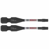 Bosch 2-in T15 Torx Impact Driver Bits - Steel - Hex Shank - 2 PCS