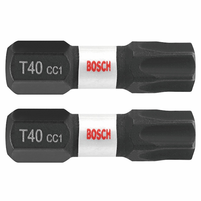 Bosch Steel T40 Torx 1-in Impact Driver 2-BIt Set - Hex Shank