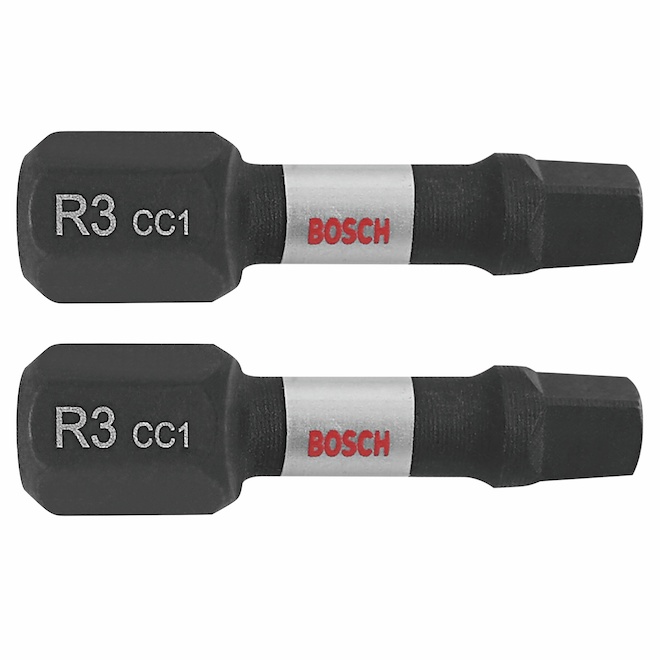 Bosch Impact Drill/Driver 1-in Steel #2 Square 2-Bit Set - Hex Shank