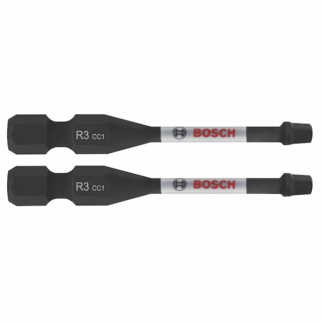 Bosch Impact Driver 2-in Steel #3 Square 2-Bit Set - Hex Shank