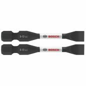 Bosch Impact Rotative Tools 2-in Steel #8-#10 Flat Blade Screwdriver Bits - Hex Shank - 2 PCS