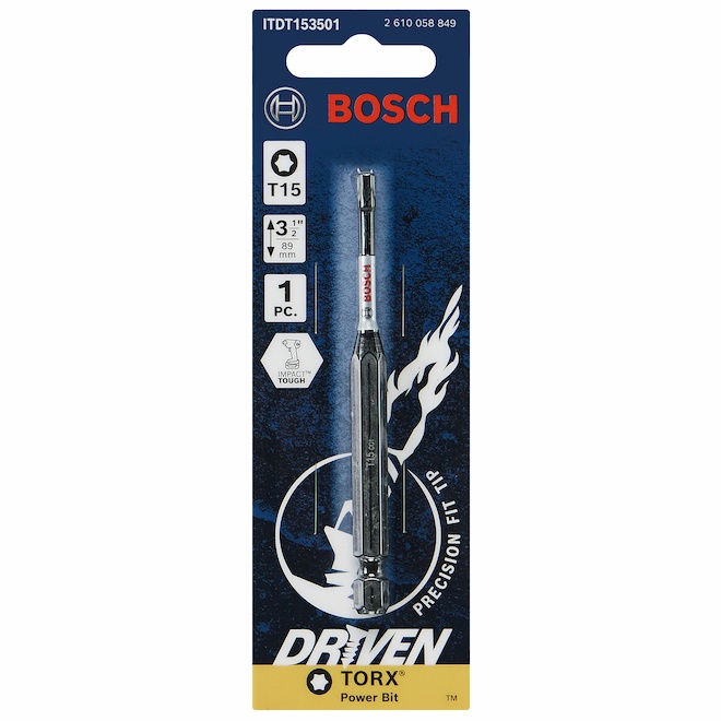 Bosch Steel #15 Torx Head 3.5-in Screwdriver Bit - Hex Shank - Single