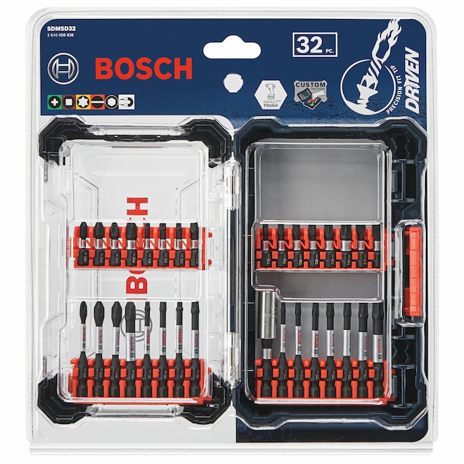 Bosch set d'embouts de vissage 32 pièces avec code couleur