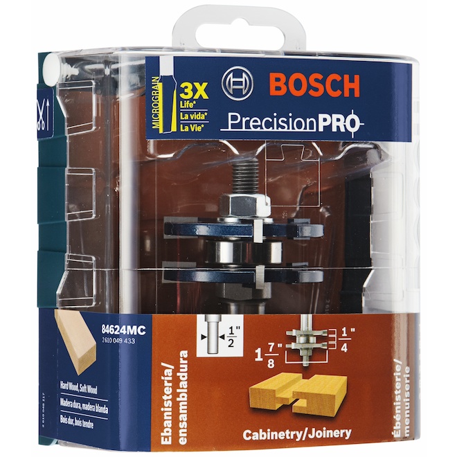 Bosch Carbide Tipped Tongue and Groove Router Bit 1 7 8 in x 1 4 in