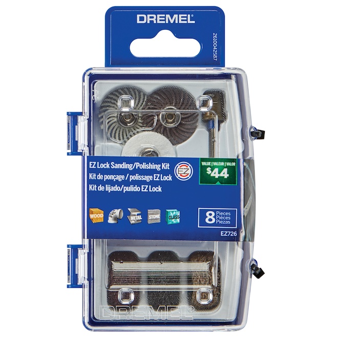 Dremel EZ Lock Sanding & Polishing Rotary Accessories Kit 8-Piece