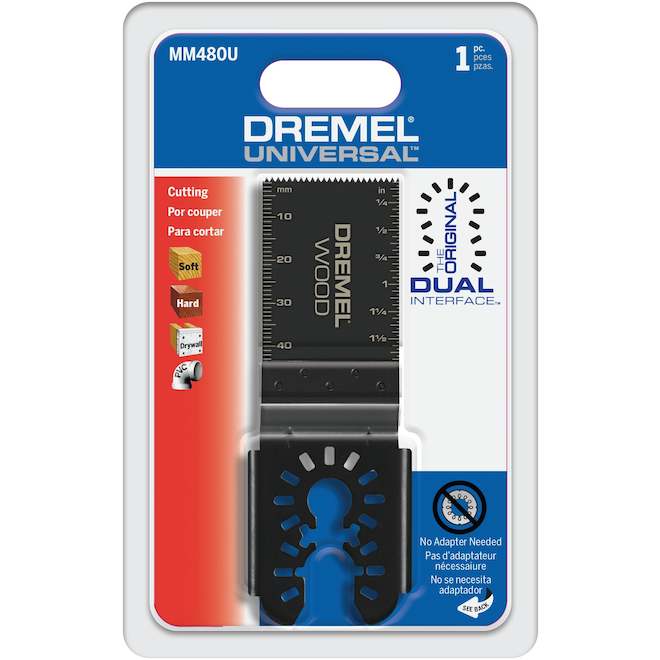 Lame oscillante à coupe droite Dremel en acier dur pour le bois