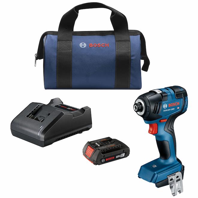 Bosch Brushless Impact Driver Set with 1/4 Hex - 18 Volts - With Battery and Charger