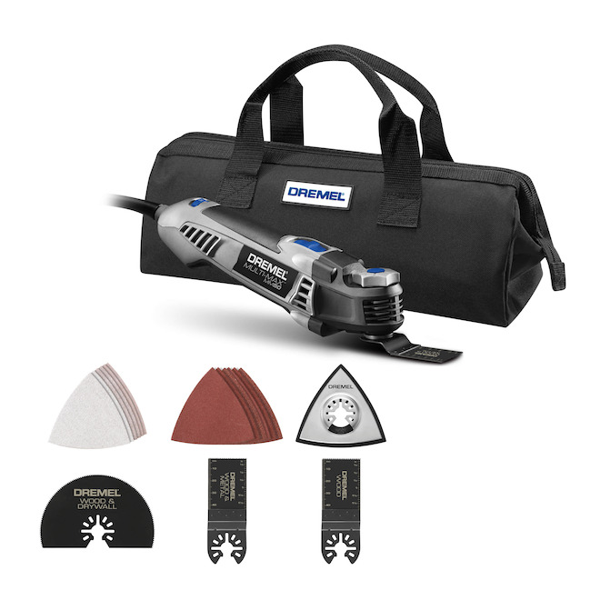 Dremel Multi-Max 5.0 A Variable Speed Corded Oscillating Multi-Tool Kit w/ Accessories and Storage Bag