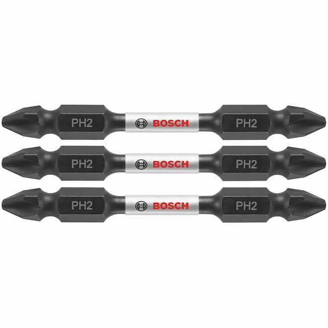 Bosch Impact Tough 3-Pack #2 2.5-in Hex Double Ended Driver Bits