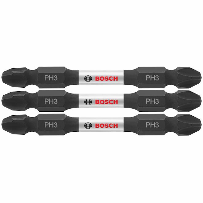 Bosch Impact Tough 3-Pack #3 2.5-in Hex Double Ended Driver Bits