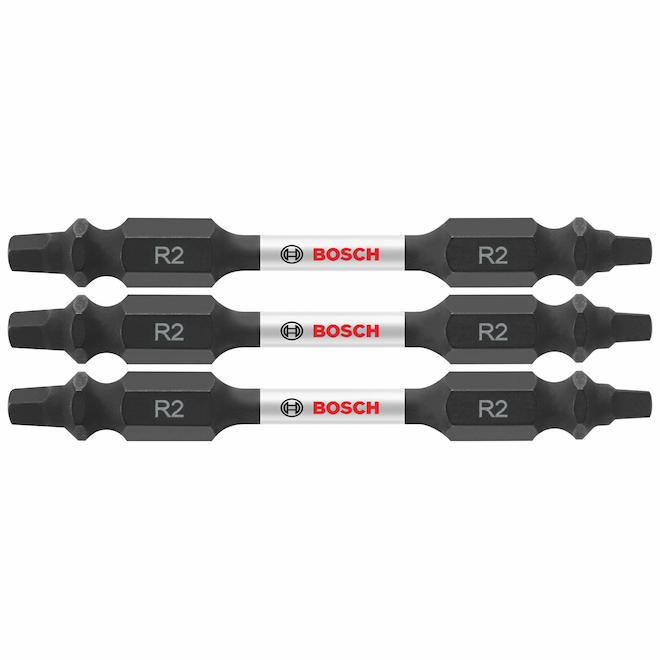 Bosch Impact Tough 3-Pack #2 2.5-in Square Double Ended Driver Bits