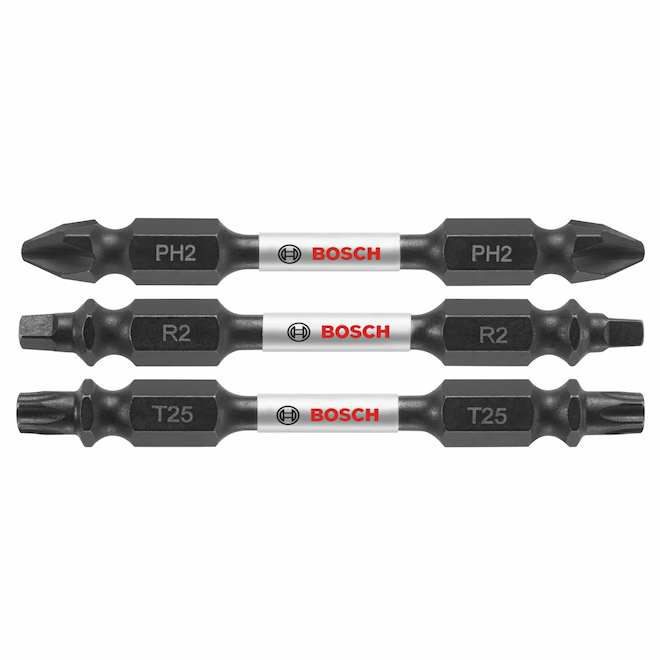 Bosch Impact Tough 3-Pack Mixed 2.5-in Double Ended Driver Bits