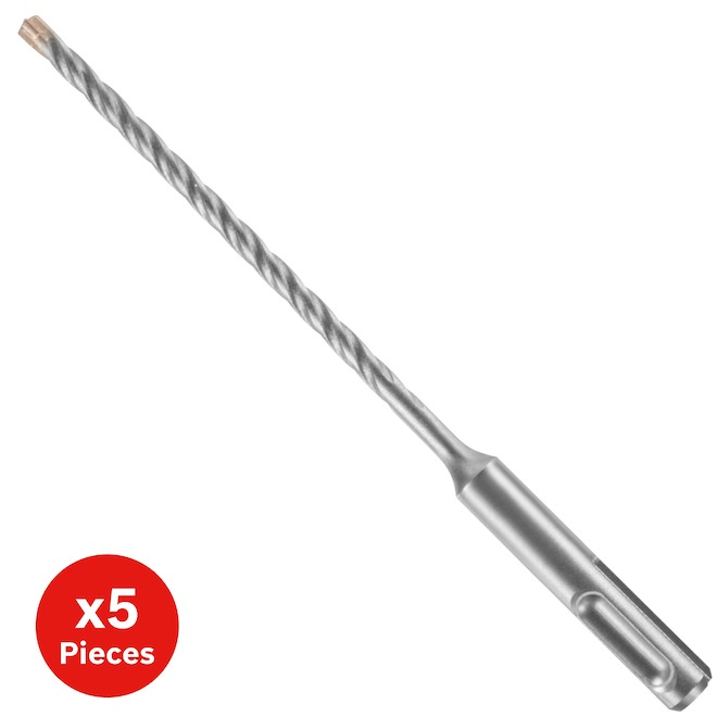 Bosch 5-Pack 3/16 x 6-in Bulldog Tough Rotary Hammer Bit