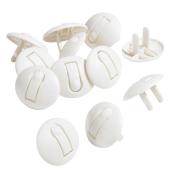 Safety 1st Pop-Out Tabs Plug Protectors - White - Plastic - Pack of 12