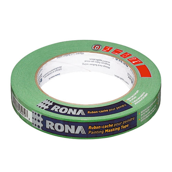 Painter's Masking Tape - Green - UV Protection - 18-ft L x 1 3/4-in W