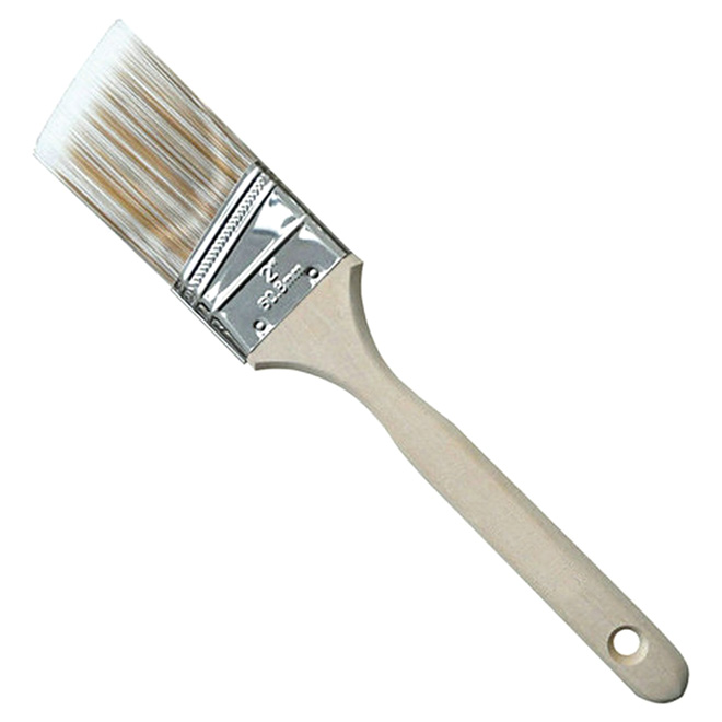Rona Paint Brush - Synthetic - Wood Handle - Angular - 2-in W