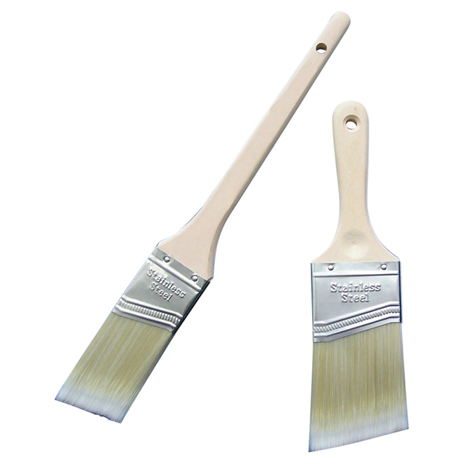 Paint Brush Set - Angular Sash - Polyester and Nylon - 1 1/2-in W and 2-in W