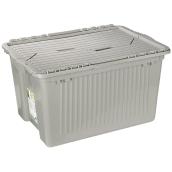 Storage Box with Flip Lid - Plastic - 45-Litre - Grey