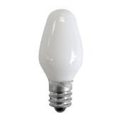 Ampoule blanche givrée de Globe Electric, forme bougie, culot de type candélabre, C7