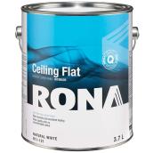 RONA Interior Ceiling Latex Paint - Natural White - Matte Finish - 3.7 L