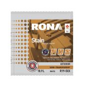 Rona Semi-Transparent Hybrid Stain - Tinted Base - Solid - Water Repellent - 18-L