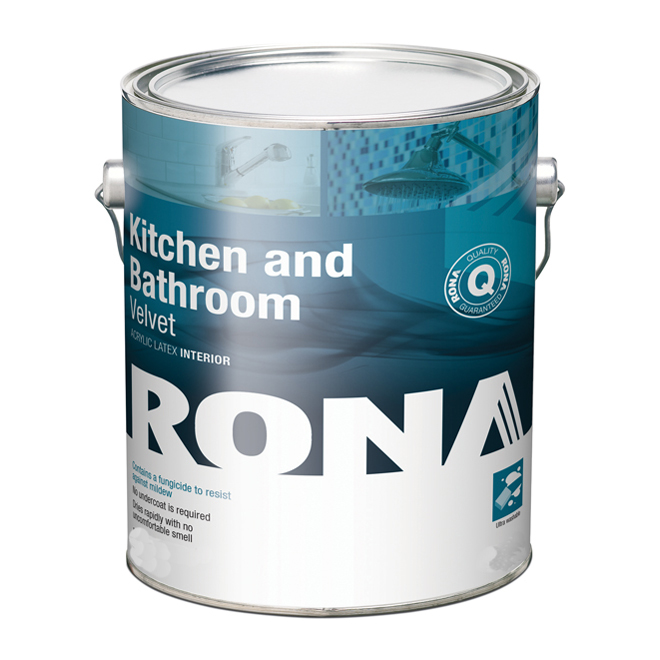 RONA Kitchen and Bathroom Paint Velvet Finish 3.6L Medium Base