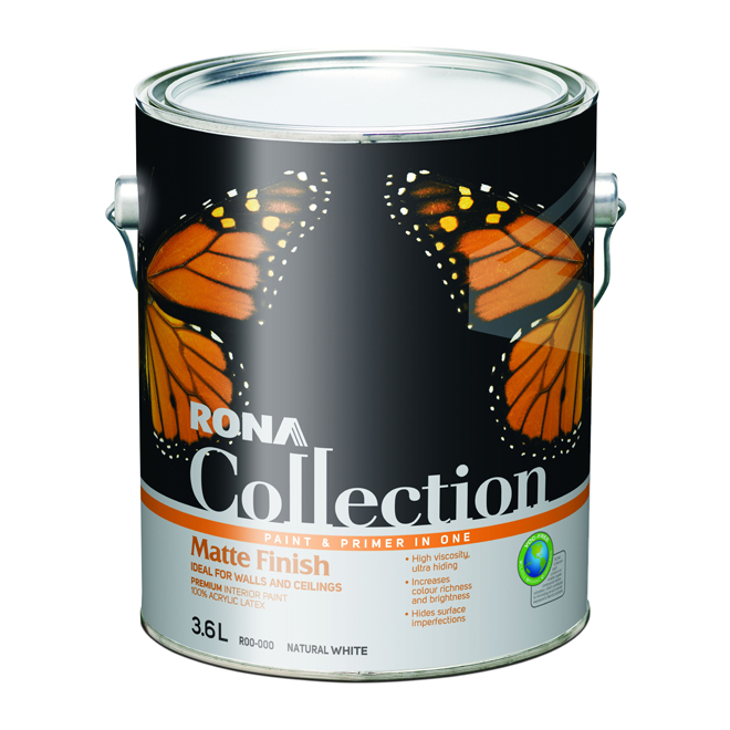 RONA Collection Paint and Primer 100 Acrylic Latex Matte Finish