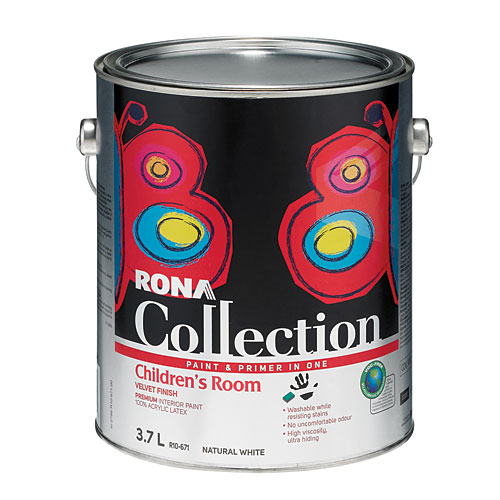 Rona Children's Room Interior Acrylic Latex Paint and Primer in One VOCFree Velvet