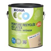 Peinture d'intérieur recyclée RONA ECO, latex, 3,78 l, fini velours, champ de blé