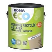 Peinture d'intérieur recyclée RONA ECO, latex, 3,78 l, fini velours, argile