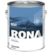 Peinture intérieure, latex acrylique, 3,78 l, blanc, mat