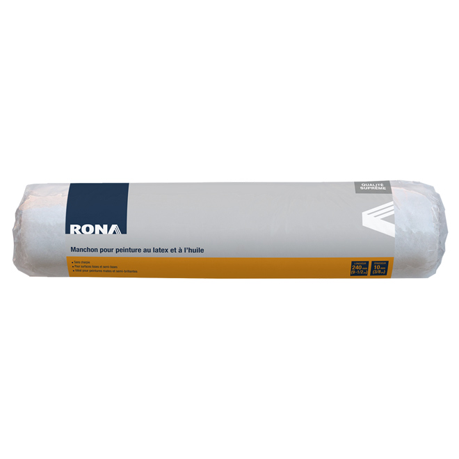 Manchon de rechange professionnel Rona, sans peluche, centre de plastique, pour surfaces lisses, 9 1/2 po l.