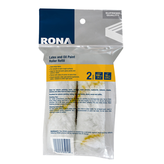 Rona | Mini Roller Cover Refill - Fabric - 4-In W - Lint Free - 2 Per Pack