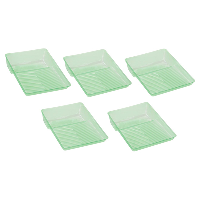 Paint Roller Tray Liners - Plastic - Green - 5-Pack - 67.63-fl oz